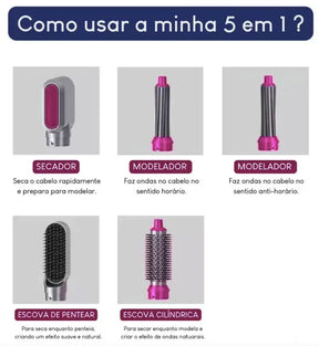 Escova Ellegance 5 em 1 Multifunciona