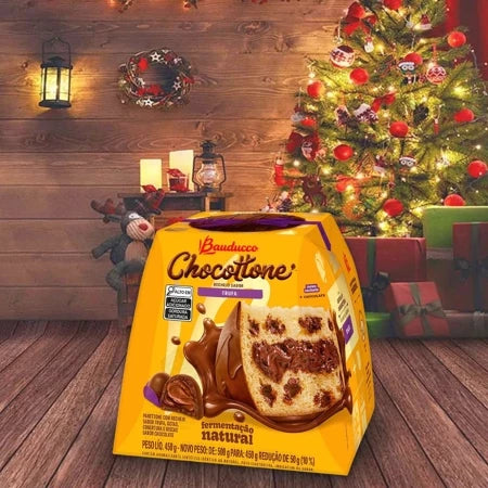 kit 3 panetones trufados + 4 biscoitos natalinos de brinde