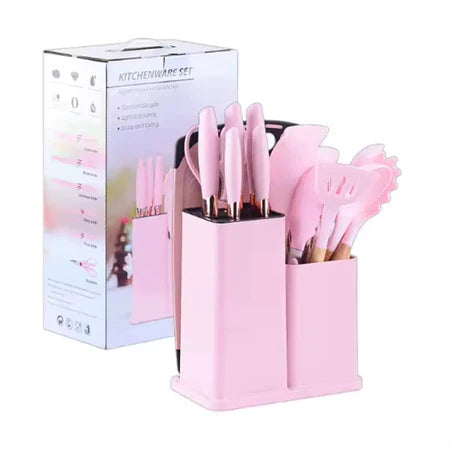 Utensílios De Cozinha Luxo 19 Peças Em Silicone