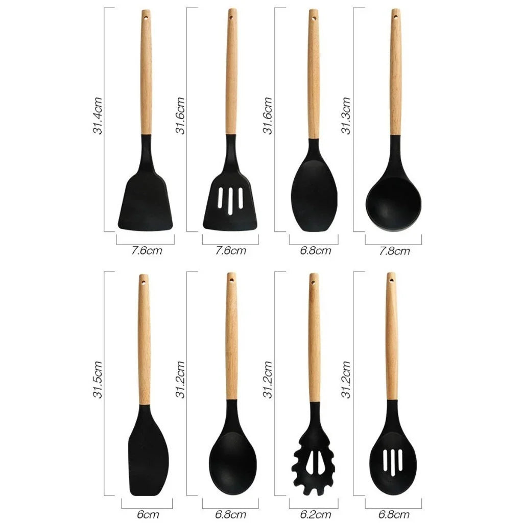 Utensílios De Cozinha Luxo 19 Peças Em Silicone