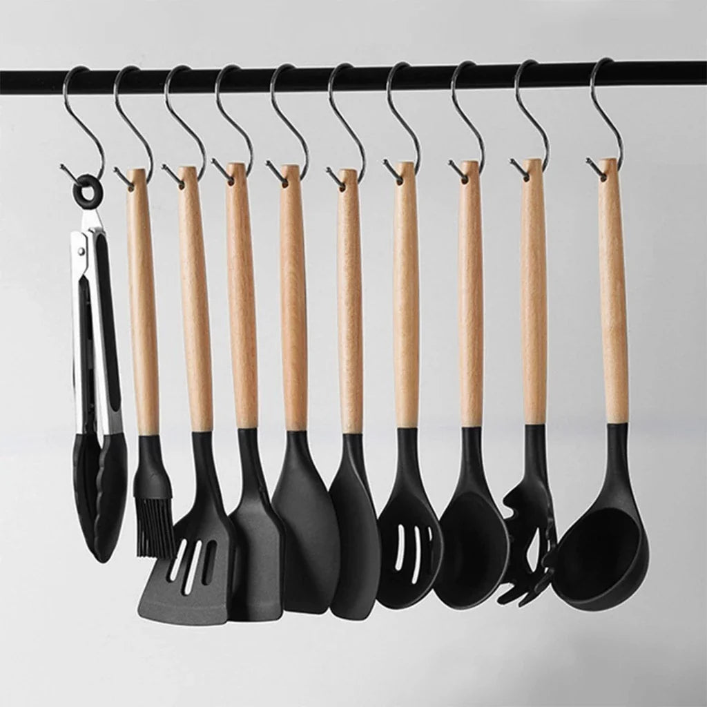 Utensílios De Cozinha Luxo 19 Peças Em Silicone